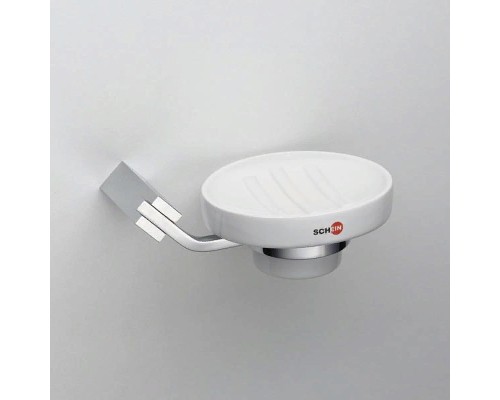 Мыльница Schein Watteau 122C-R Белая Хром
