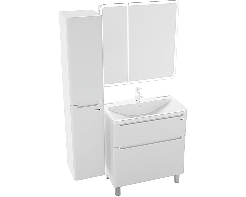 Зеркальный шкаф Grossman Адель 80 208004 с подсветкой Белый