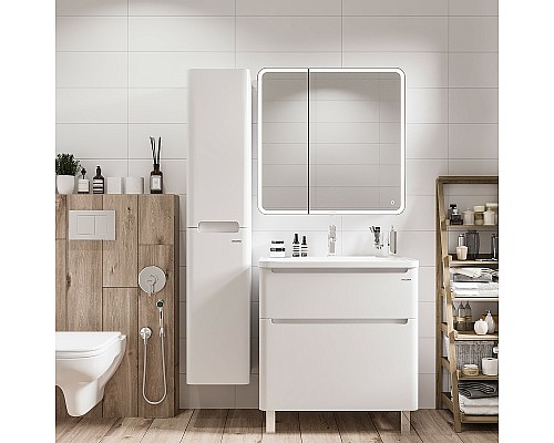 Зеркальный шкаф Grossman Адель 80 208004 с подсветкой Белый