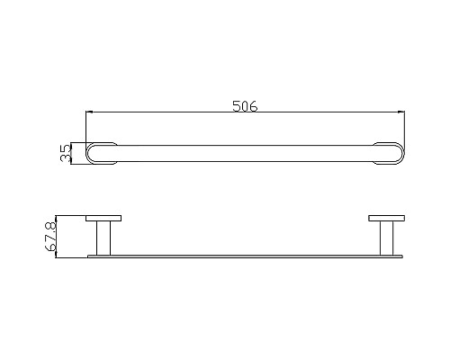 Полотенцедержатель Rav Slezak Yukon YUA0701/50CB Хром Белый