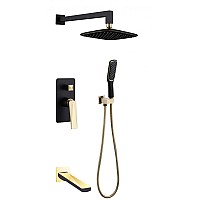 Смеситель встроенный с изливом ЧЕРНЫЙЗОЛОТО