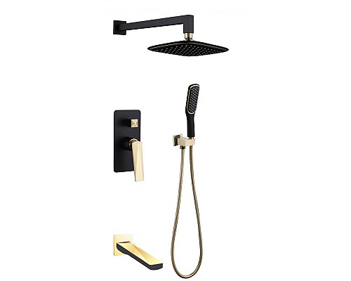 Смеситель встроенный с изливом ЧЕРНЫЙЗОЛОТО