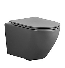 Унитаз ABBER BEQUEM AC1101MG подвесной серый матовый