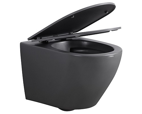 Унитаз ABBER BEQUEM AC1101MG подвесной серый матовый