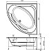 Каркас сварной для акриловой ванны Aquanet Vista 150x150