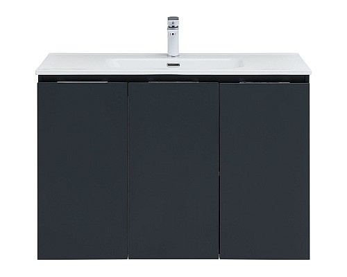 Тумба под раковину Aquanet Алвита New 100 277531 подвесная Антрацит