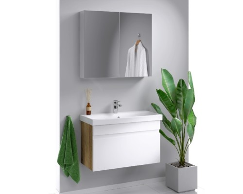 Тумба под раковину Aqwella Smart 80 SRT0108DB подвесная Дуб балтийский