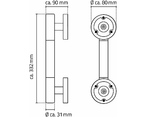 Поручень Ridder Ken А262310 Хром Черный