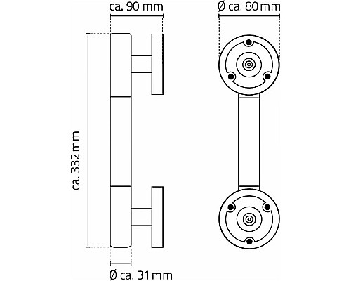 Поручень Ridder Ken А262310 Хром Черный