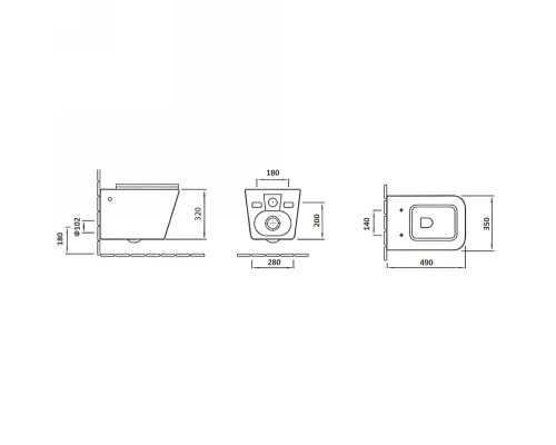 Унитаз MAIELLA Aria MB подвесной безободковый Cerutti SPA CT9163