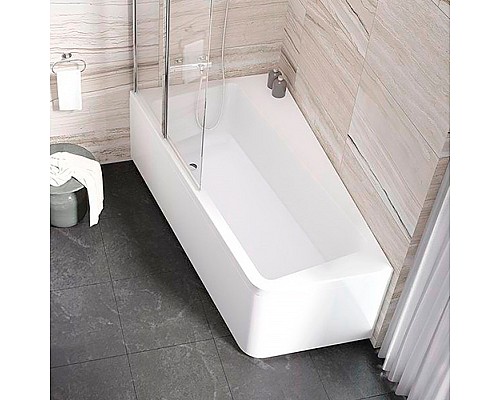 Шторка для ванны Ravak L блестящая+транспарент 7QLA0C03Z1