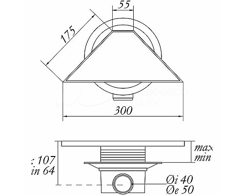 Душевой трап Migliore 300х125 24894 с решеткой Хром