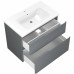 Тумба под раковину Owl 1975 Hella stor 80 подвесная Серый глянец
