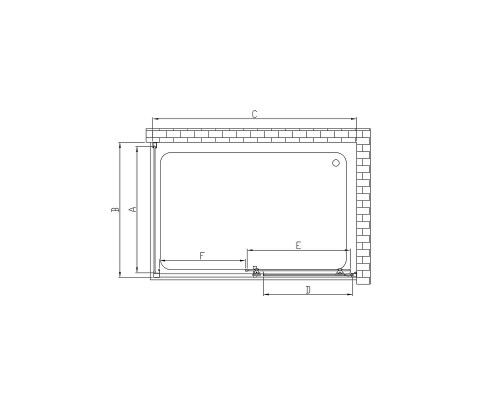 Душевой уголок Vincea Alpha 100x90 профиль Хром стекло текстурное