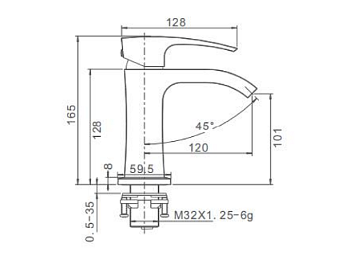 Смеситель для раковины Gappo G07 G1007-1 Хром Смеситель для раковины Gappo G07 G1007-1 Хром