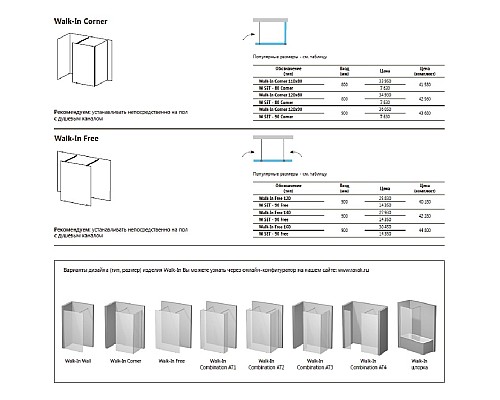 Душевое ограждение со входом с двух сторон Ravak Walk-In GW9FG0C00Z1 120