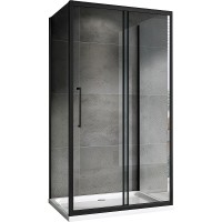 Душевой уголок Abber Schwarzer Diamant 130х80 Черный