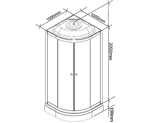 Душевая кабина Parly Classic Эконом 100x100 EC1031 без гидромассажа