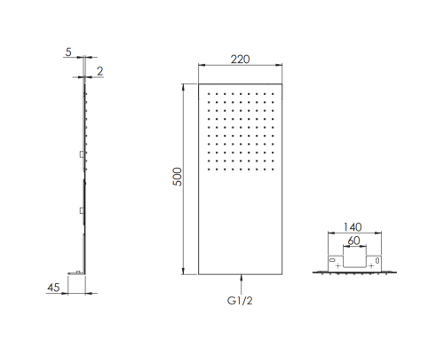 Верхний душ Remer 350UFX Хром