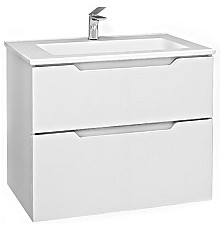 Тумба под раковину Jorno Slide 75 Sli.01.75/P/W подвесная Белая