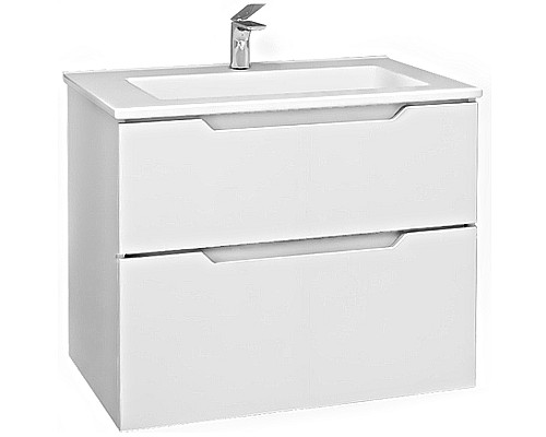 Тумба под раковину Jorno Slide 75 Sli.01.75/P/W подвесная Белая