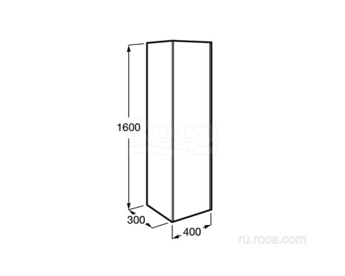 Шкаф-пенал Roca Inspira R темный дуб 857034402