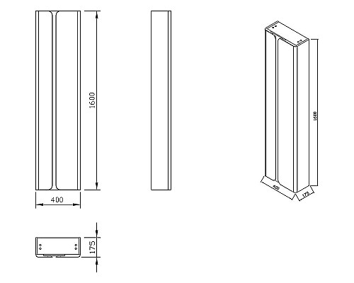 Шкаф пенал Ravak SB Balance 40 X000001374 подвесной Белый Графит