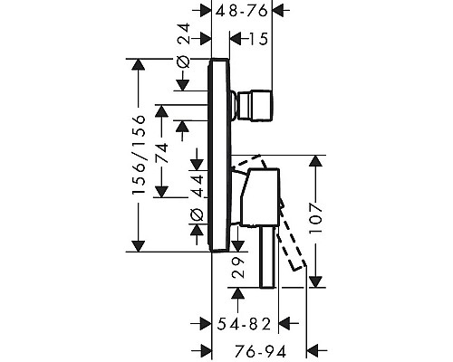 Смеситель для душа Hansgrohe Finoris 76415000 Хром