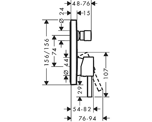 Смеситель для душа Hansgrohe Finoris 76415000 Хром