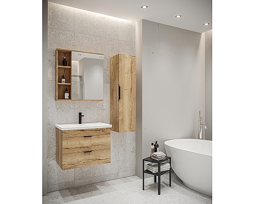 Зеркальный шкаф Grossman Форта 70 207002 Дуб галифакс