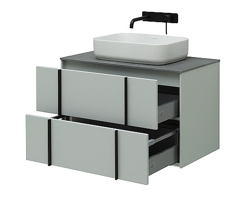 Тумба под раковину Allen Brau Reality 80 1.32005.PWM подвесная Папирус матовый