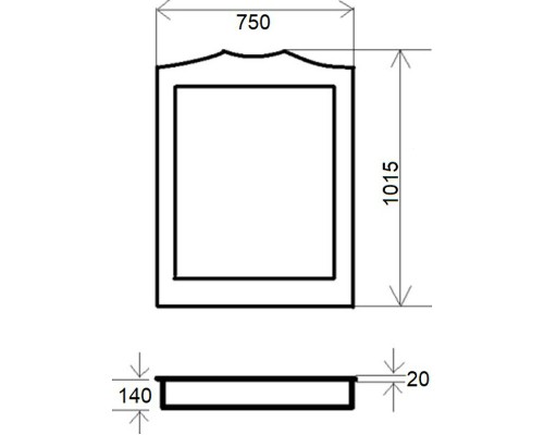 Зеркало Orange Classic 75 Белое