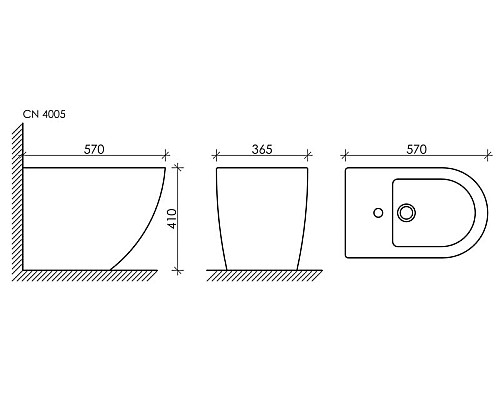 Напольное биде Ceramica Nova Metropol CN4005