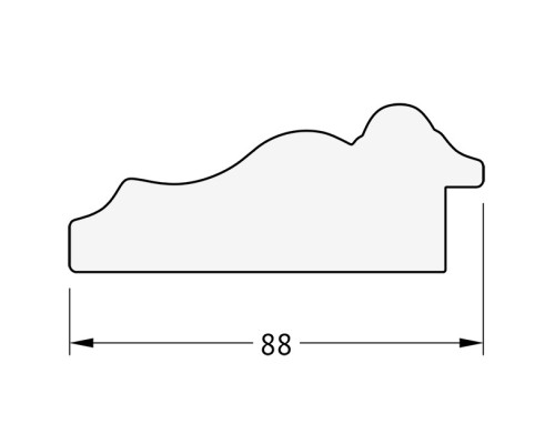 Зеркало Evoform Exclusive 86х56 BY 3412 с фацетом в багетной раме - Римское золото 88 мм