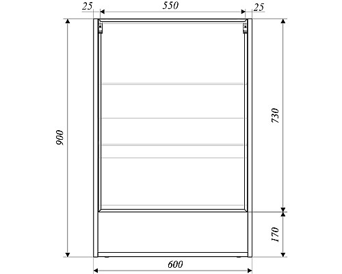 Зеркало-шкаф 1MarKa Mira 60 Белый глянец У83225
