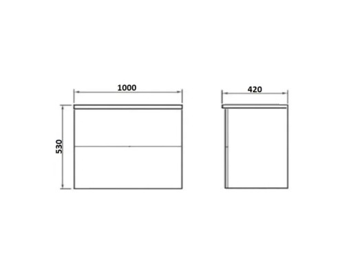Тумба под раковину Orange Otto 100 Ot-100TuWOOD подвесная Белый Ясень