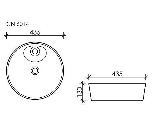 Чаша накладная Ceramica Nova Element 435x435 CN6014