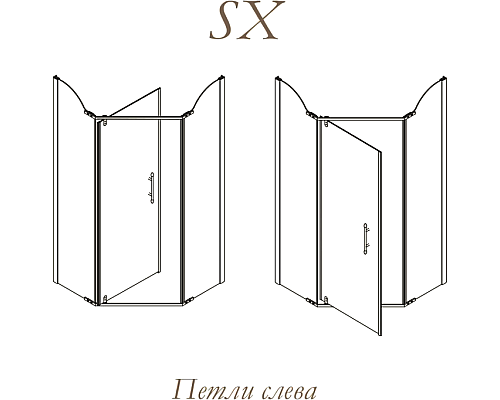 Душевой уголок Migliore Diadema Penta 100x100 24173 профиль Хром стекло прозрачное