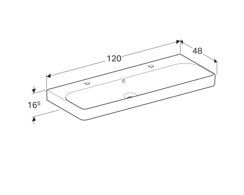 Раковина Geberit Smyle Square 500.253.01.1 120 белая