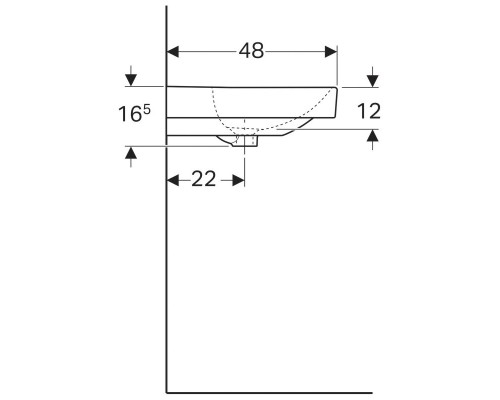 Раковина Geberit Smyle Square 500.253.01.1 120 белая