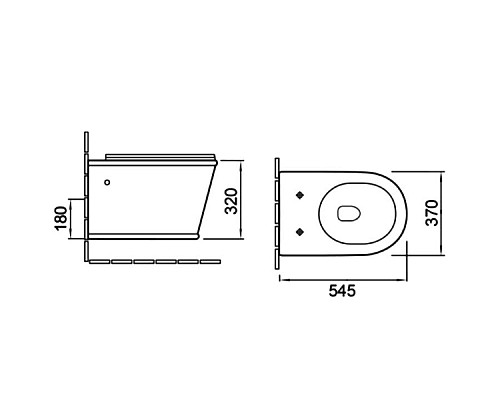 Унитаз SantiLine SL-5009 подвесной Белый с сиденьем Микролифт