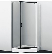 Душевой уголок WasserKRAFT Wiese 100x100 84P38 профиль Черный матовый стекло прозрачное