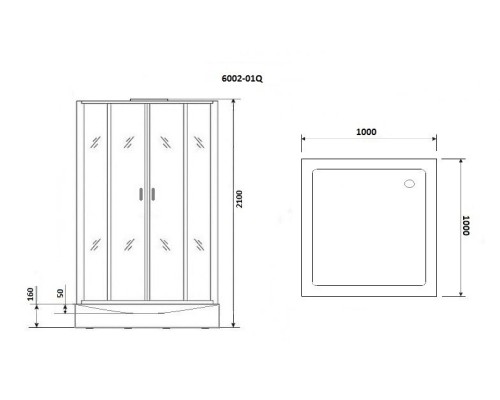 Душевая кабина Niagara Premium NG-6002-01Q 100x100