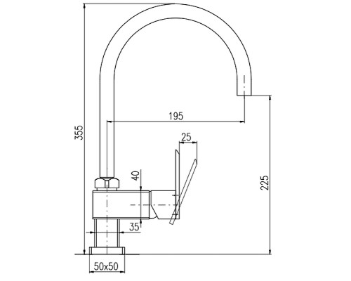 Смеситель для раковины Rav Slezak Loira LR514.5 Хром