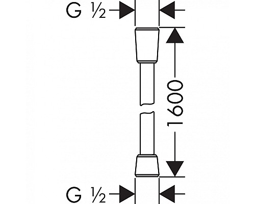 Душевой шланг Hansgrohe Isiflex белый матовый 28276700
