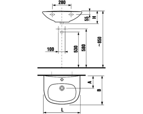 Раковина Jika Zeta 60 8.1039.2.000.104.9 Белая
