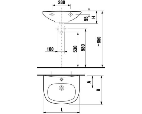 Раковина Jika Zeta 60 8.1039.2.000.104.9 Белая