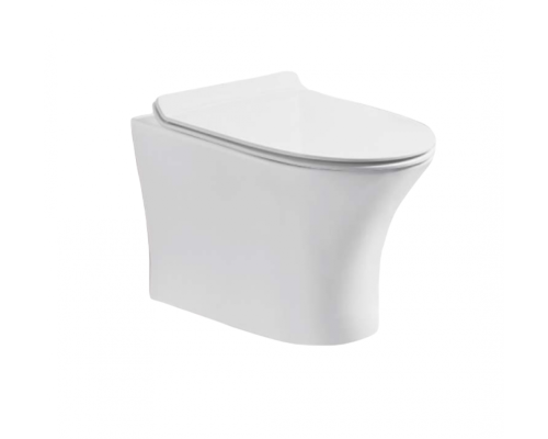 Унитаз подвесной Cerutti SPA BERNINA Aria безободковый, с микролифтом