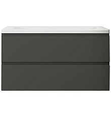 Тумба под раковину Art&Max AM-Bianchi-1000-2C-SO-GM подвесная Серый матовый