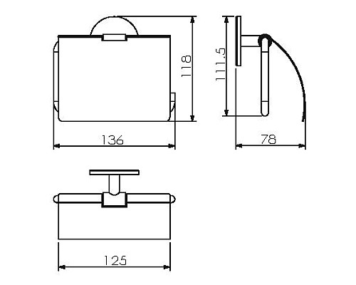 Бумагодержатель с крышкой на клейкой основе 3 мм LANGBERGER 30841A
